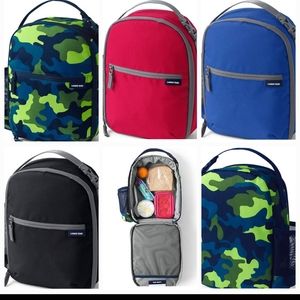 Lands End School Uniform Kids Insulated Soft Sided Lunch Box